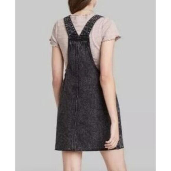 Wild Fable Raw Hem Jumper Skirt Black Gray Size Small - Picture 2 of 10